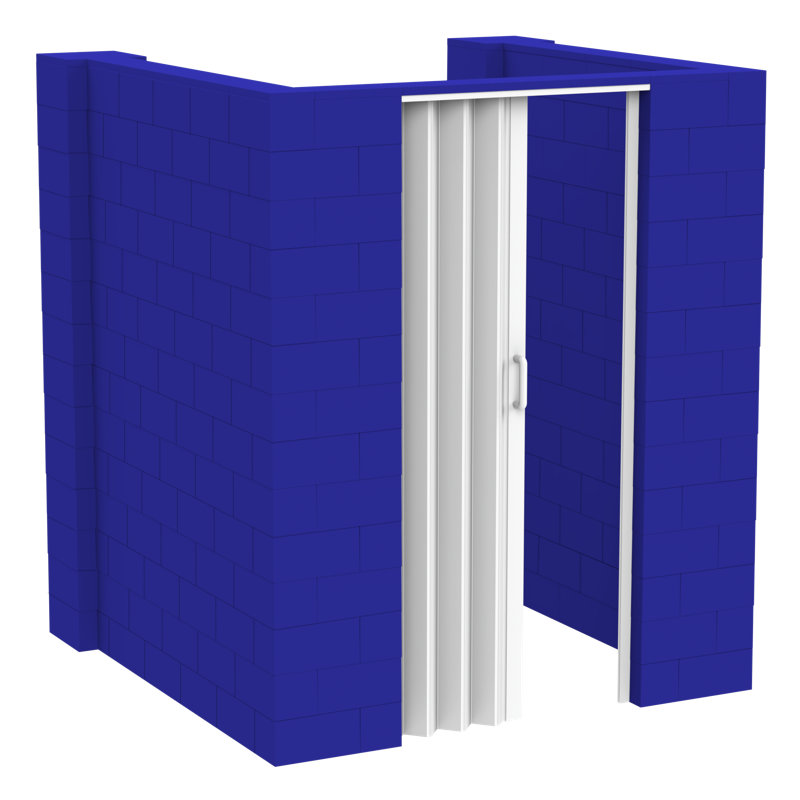 Ensemble de chambre en U Everblock, H 84 po x l 72 po x P 72 po, Bleu