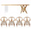 4 - Person Solid Wood Top Double Pedestal Base Dining Set