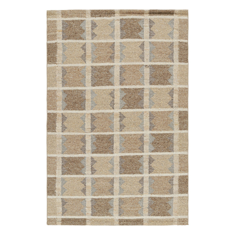 Scandinavian Wool Geometric Area Rug, Rectangle 8' x 10'
