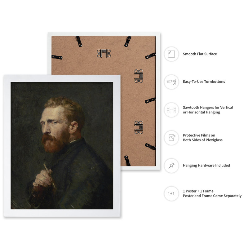 John Russell - Van Gogh, H 11 po x l 14 po, Affiche, Encadrement blanc