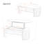 Table basse à plateau relevable avec compartiment caché, table centrale en bois partiellement assemblée, plateau de table ovale moderne pour le salon-933248538