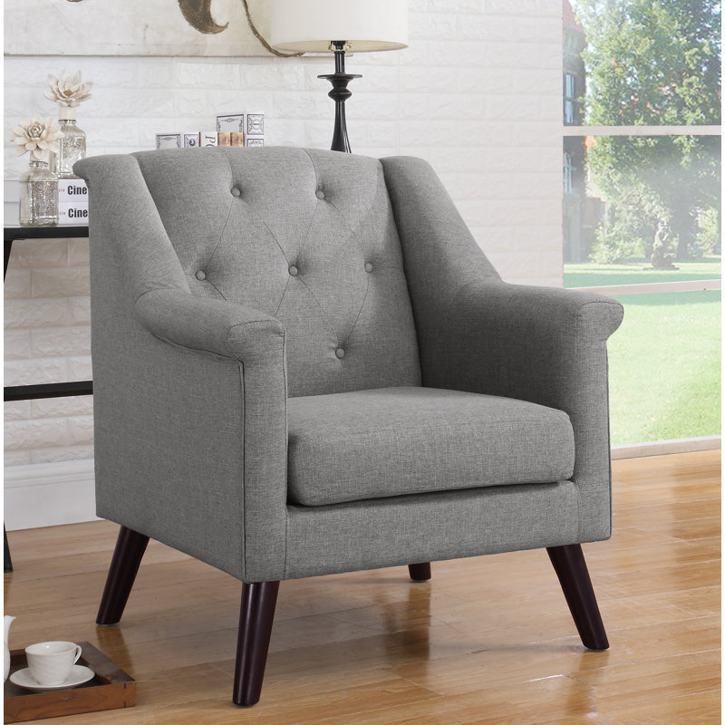 Benard Upholstered Armchair, Gray