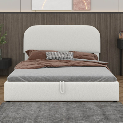 Veonka Full Size Upholstered Platform Bed With Hydraulic Storage System