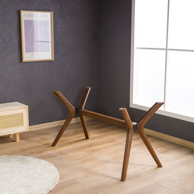 Base de table moderne en bois de hêtre massif Mid Mid Century