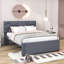 Lit plateforme tapissier avec couchette Elerte-566375482-566375428
