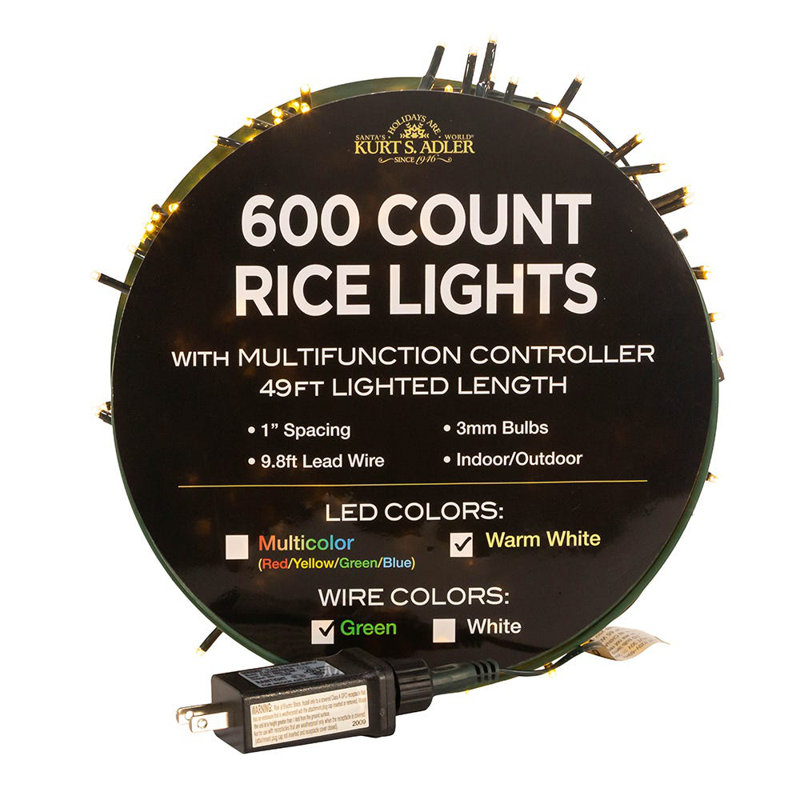 600 guirlandes de lumières, Blanc chaud