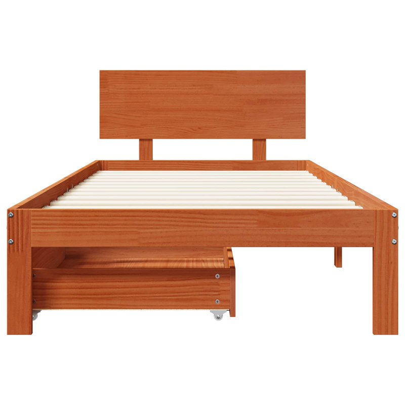 Solid Wood Bed, Small Single (2'6)