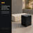 Rectangular Black Terrazzo Fireplace