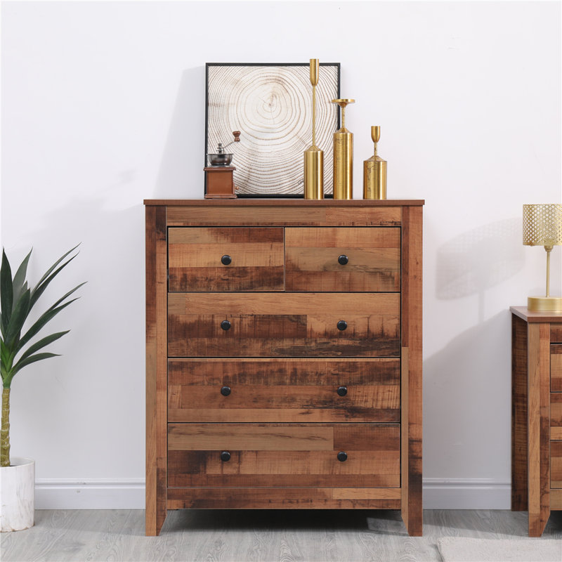 Wiebe 79 cm W Chest of 5 Drawers