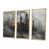 Toile avec cadre flottant or