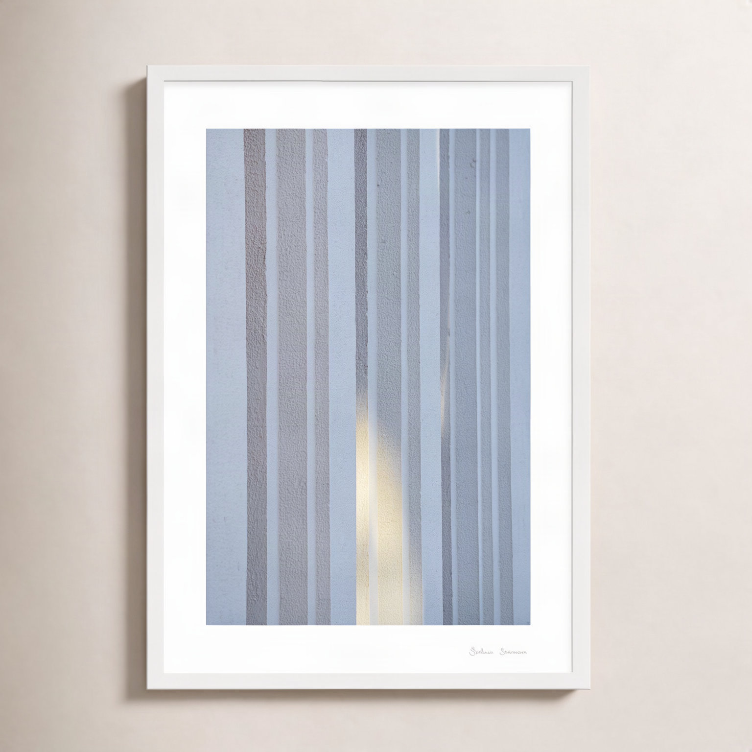 Ludvig "Sun and Concrete 2" Photo Print, 30" H x 21" W x 1.25" D, White