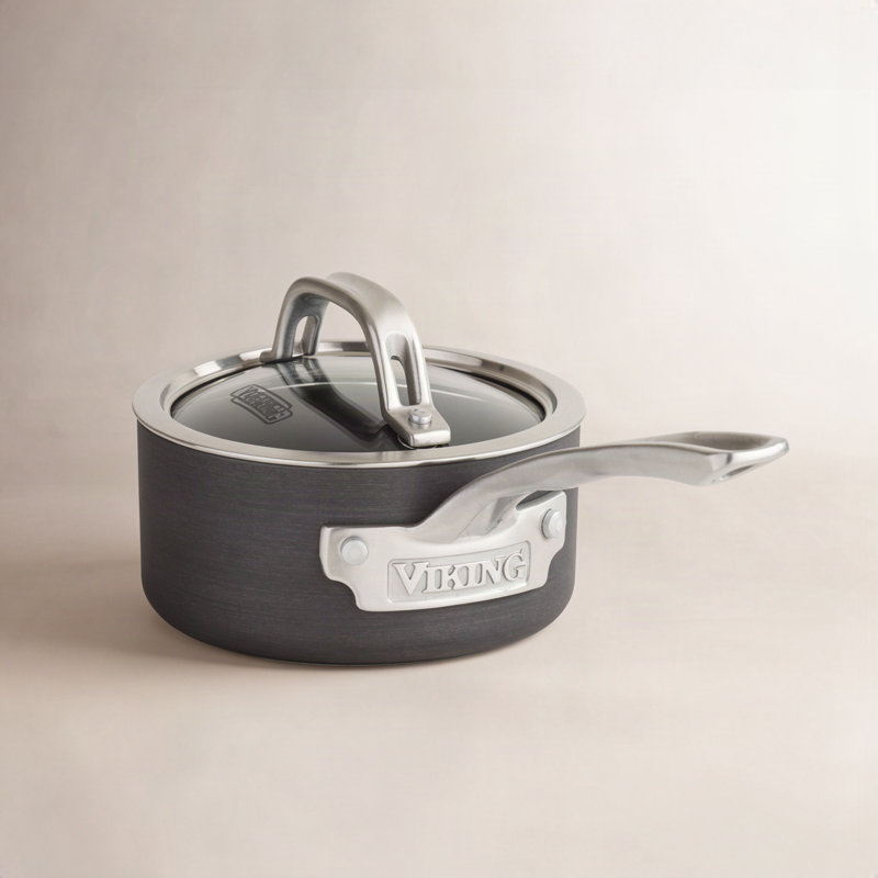 Viking Hard Anodized Nonstick Saucepan with Lid, 1 qt.