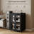 Media Storage Cabinet, Audio-Video Media Stand,Stereo Cabinet With 4 Height-Adjustable Shelves, -802065787
