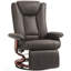 Confortable fauteuil inclinable manuel pivotant en cuir synthétique avec repose-pieds réglable pour la détente dans le salon-1834572902