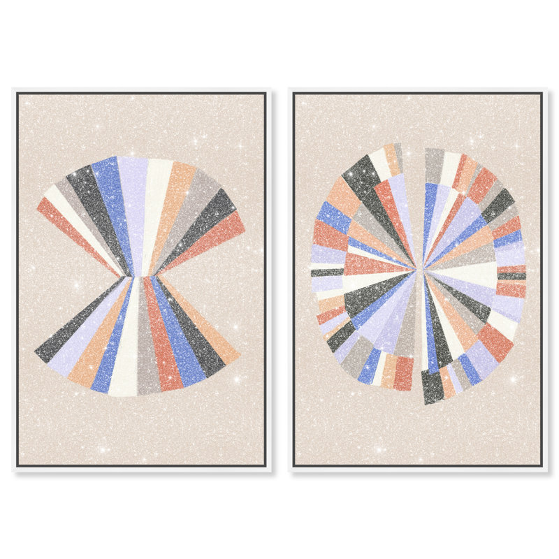 Minimally Perfect Set Set by Oliver Gal, 25"H x 37"W, White Floater Frame