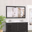 Miroir mural rectangulaire surdimensionné de 60 po x 36 po - Cadre en aluminium, verre antidéflagrant, montage vertical / horizontal pour salle de bain salon chambre à coucher-1550711034