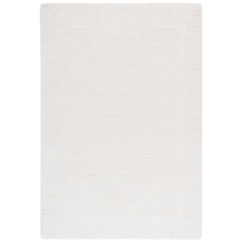 Mykonos 601 Hand Tufted 80% Wool; 20% Cotton Geometric Rug, Rectangle 4' x 6'