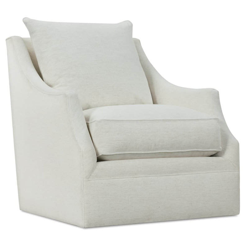 Kara Swivel Armchair, 38"H x 33"W x 39"D, Natural