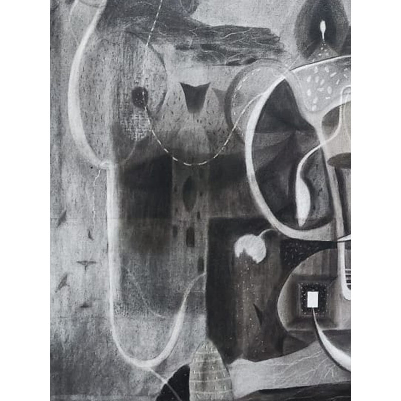 Understanding Menarche | Charcoal On Canvas | By Aman Kumar Bavariya