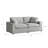 Jenny 2-Piece Sofa Sectional In Plush Polyester Cord-Like Fabric
