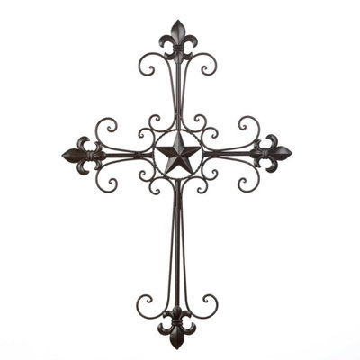 Croix murale Lone Star | Décor rustique Western Texas