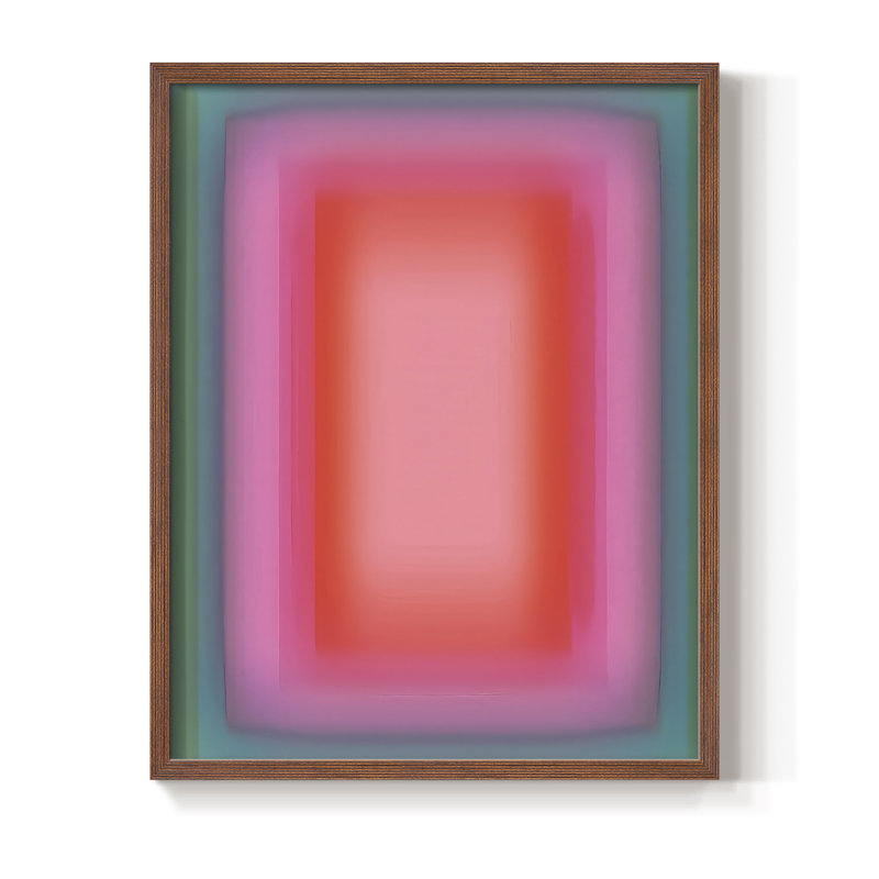«Vibrant Aura II», reproduction encadrée - bois massif, H 21 po x l 17 po, Cadre noyer