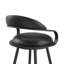Aigerim Swivel Counter or Bar Stool with Iron Frame and Faux Leather-833175389-833175384