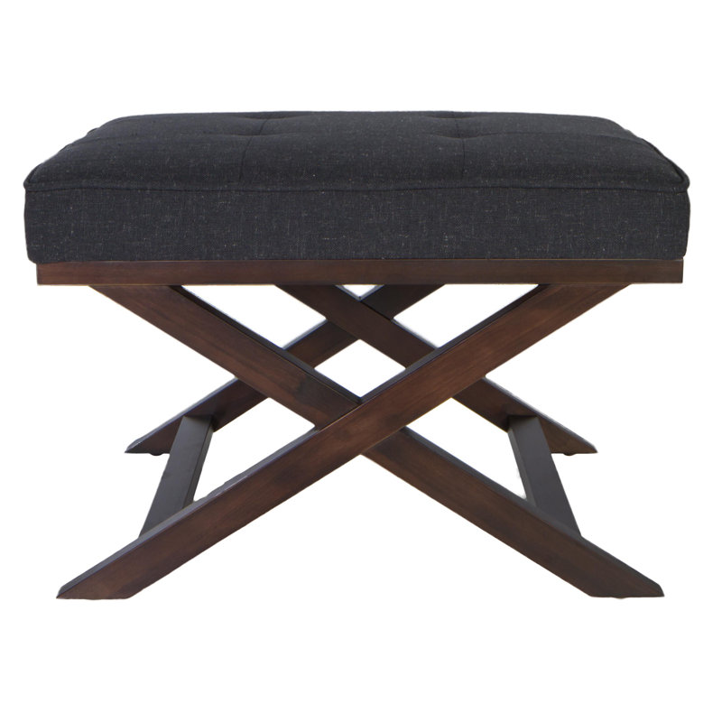 Repose-pieds capitonné Mccusker, Anthracite