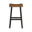 Ensemble de 2 tabourets de bar de style transitionnel, meubles en bois d'hévéa massif-261437565-261437562