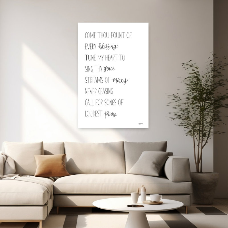 Come Thou Fount 1 Piece Wrapped Canvas Wall Art, 152.4cm H x 101.6cm W