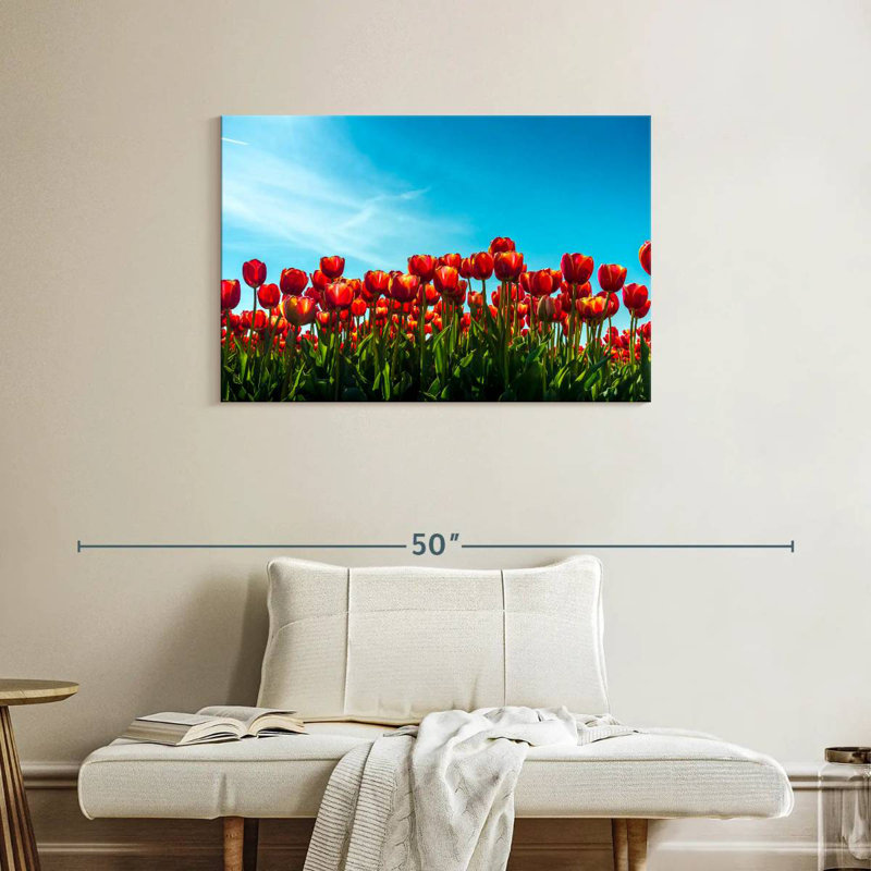 Fleurs de tulipes rouges Harnek, H 24 po x l 36 po