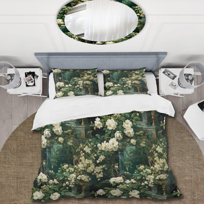 Victorian Garden Scenes Victorian Pattern II - Botanical Duvet Cover Set