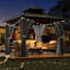 10'x12' Hardtop Gazebo – Aluminum Frame, Tin Roof, Curtains & Netting for Backyard Patio Garden