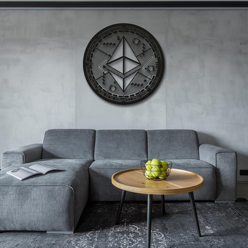 Handmade Abstract Wall Decor on Metal, 98cm H x 98cm W x 2cm D