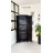 57" Tall 3 Shelf Storage Cabinet in Black/Gray-562371207-566665091