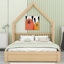 Lit plateforme avec garde-corps et tiroirs Wood House-527166025