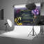 Purple Gold Black Happy Birthday Backdrop Party Decoration