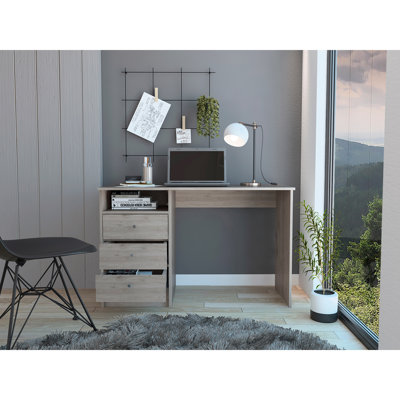 Andalucia 3 Drawer Computer Desk, One Shelf