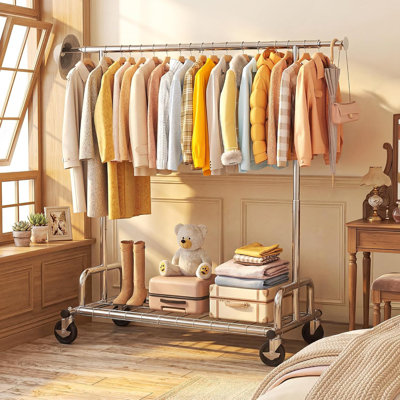  550 lbs Heavy Duty Commercial Grade Garment Rack Portable Freestanding Modern Clothes Rack