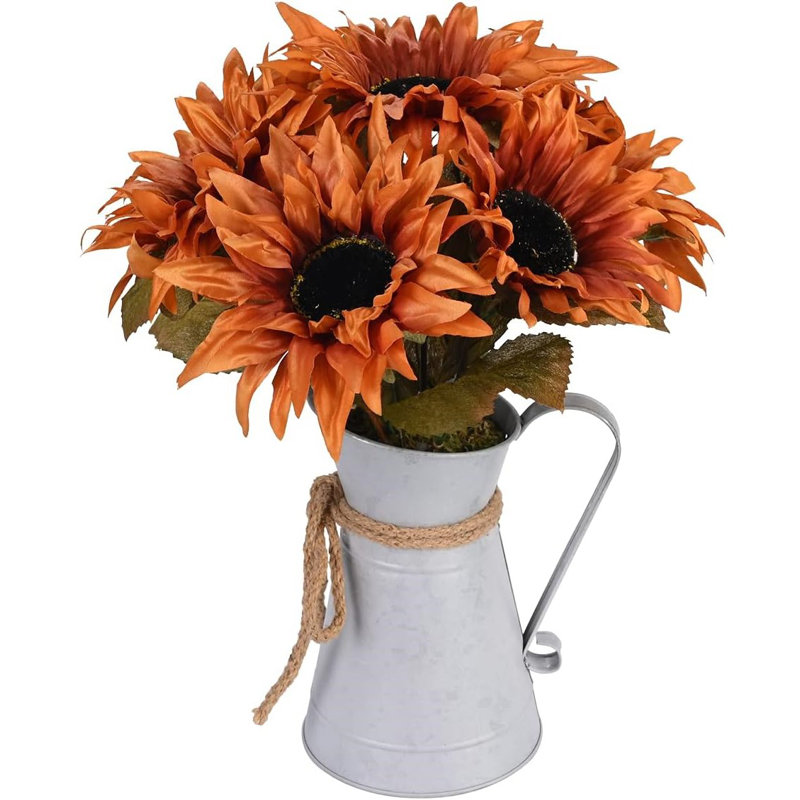 Arrangement floral tournesol en pot