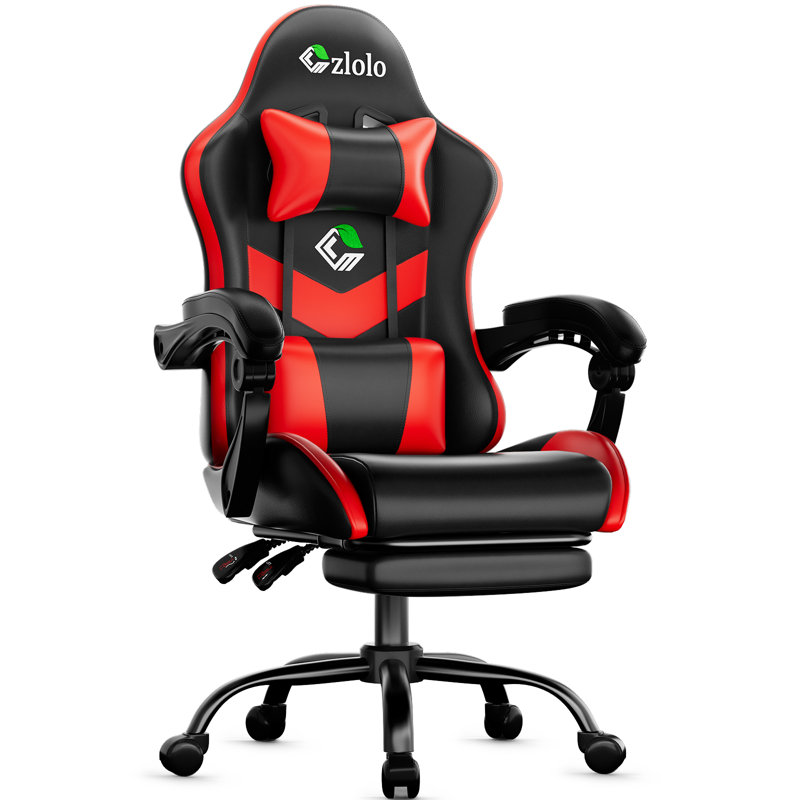 Fauteuil de jeu czlolo, fauteuil de bureau ergonomique, avec repose-pieds et support lombaire, fauteuil de jeu inclinable à dossier haut