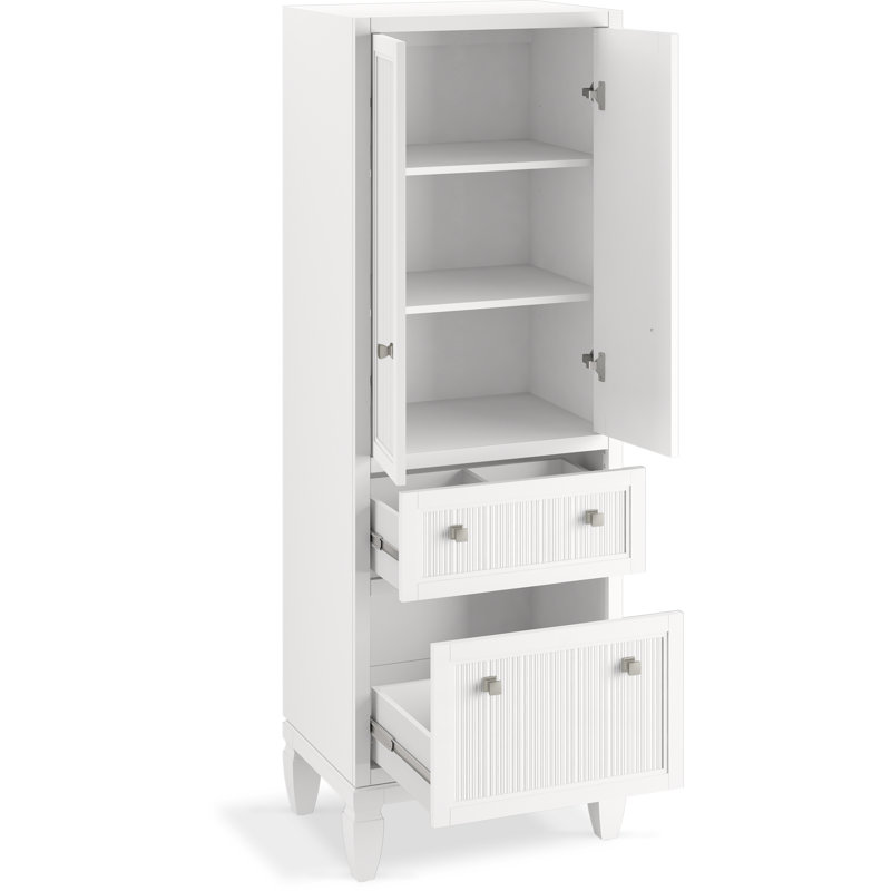 Hearthaven 70-In X 24-In Linen Tower, White
