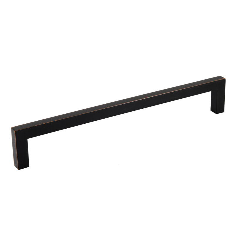 Poignée barre en zinc uni, Bronze frotté à l'huile, 10"