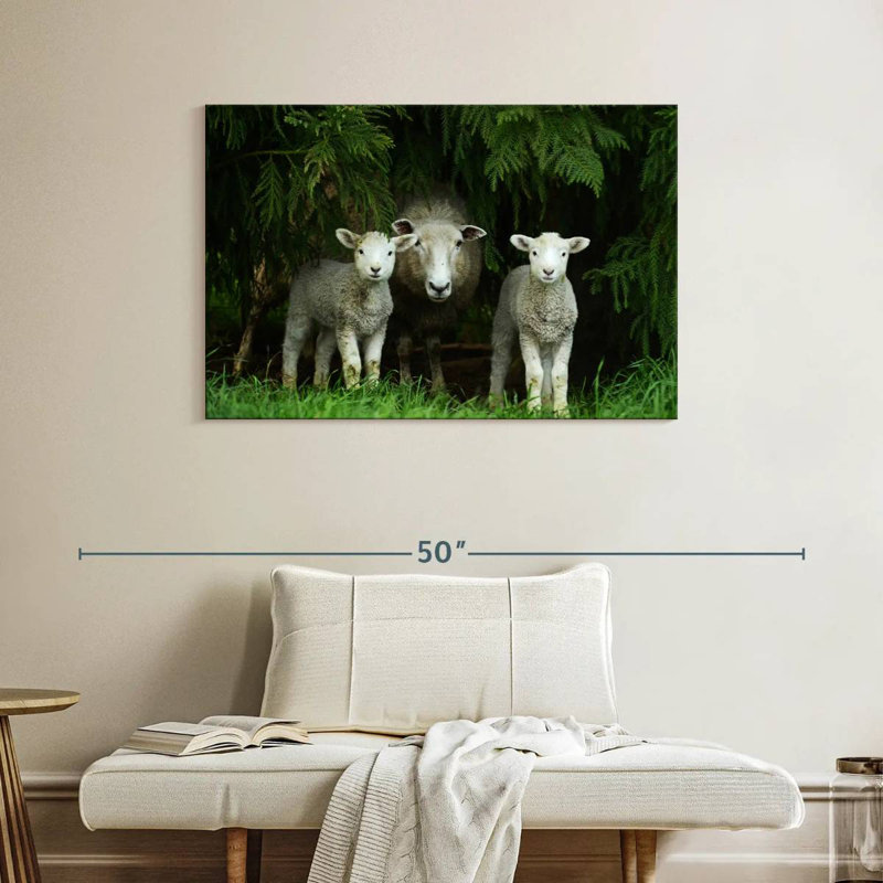 Sheep Family, 26" H x 39" W
