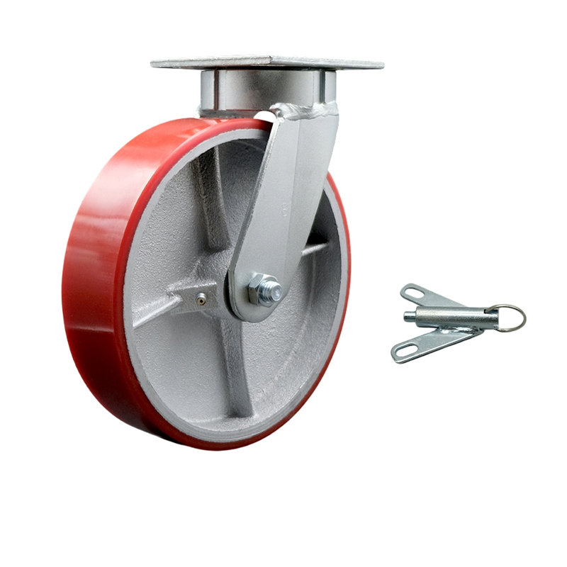 Poly sur roulettes en acier, Rouge