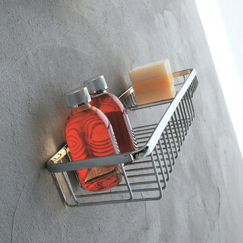 Filo Drill & Screw Mount Shower Basket, 2.2" H x 11.4" W x 5.5" D