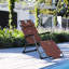 21 chaises de plage pliantes avec coussins et poches, réglables pour le patio, la pelouse, la piscine, la terrasse, l'extérieur, la chaise de piscine brune, la poche de bronzage. Pour la plage, la terrasse. Brun. Conception compacte et pliable,