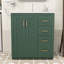 Ensemble de meuble-lavabo autoportant 3 tiroirs 30 po avec lavabo en céramique et portes à fermeture douce Harsimar-1301703076