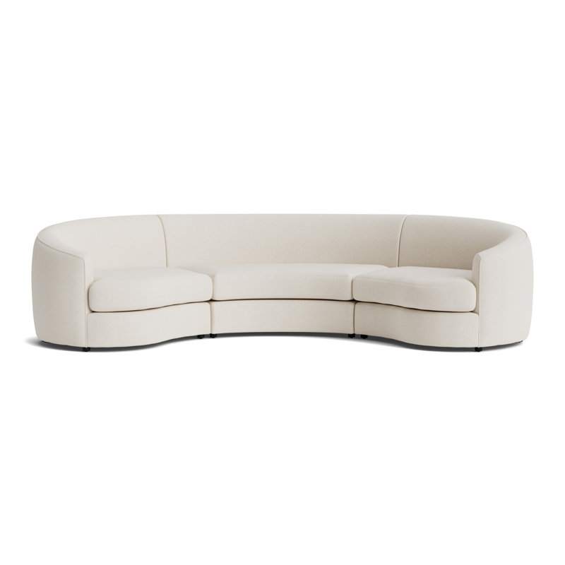 Giselle 3-Piece Sectional, Performance Velvet - Graphite