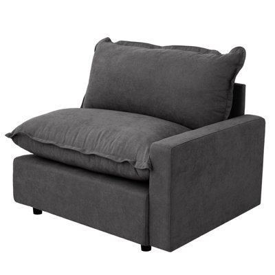 Upholstered Modern Linen Fabric One-Armed Chair